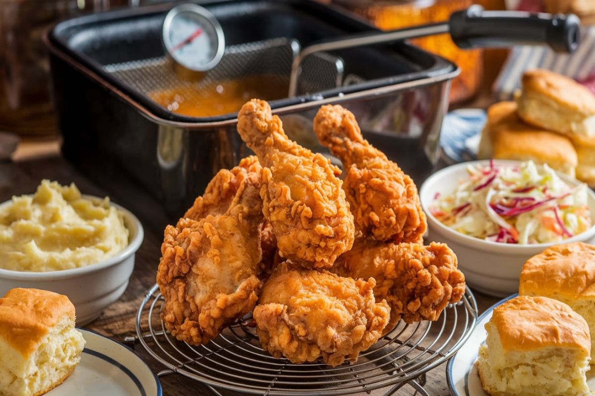 How to fry chicken