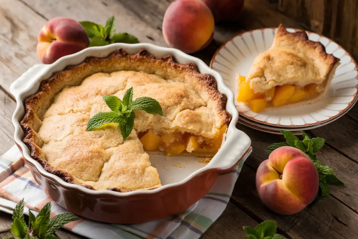 Peach cobbler crust from getting soggy