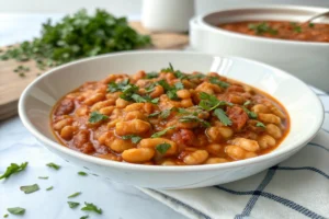 A side-by-side comparison of Boston baked beans, British-style beans, and Southern-style beans.